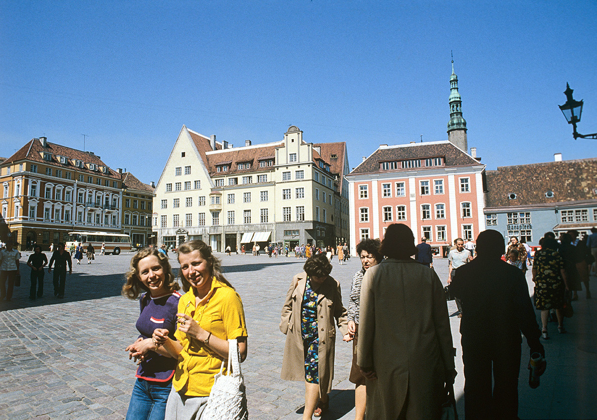 Ратушная площадь в городе Таллине, 1983 г.