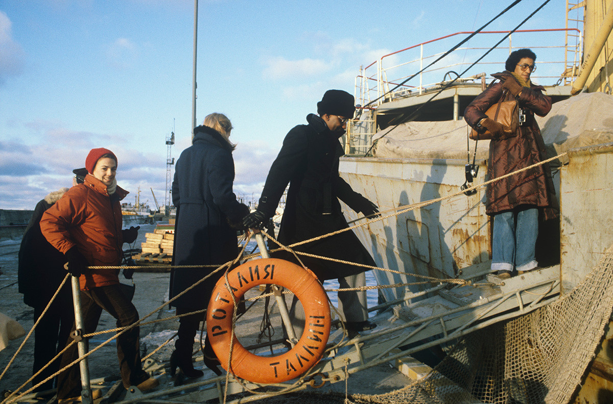 В Таллинском морском торговом порту, 1979 г.