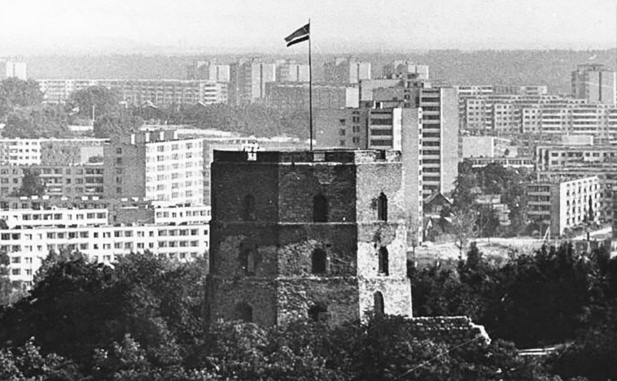 Башня Гедиминиса в Вильнюсе, 1980-е гг.