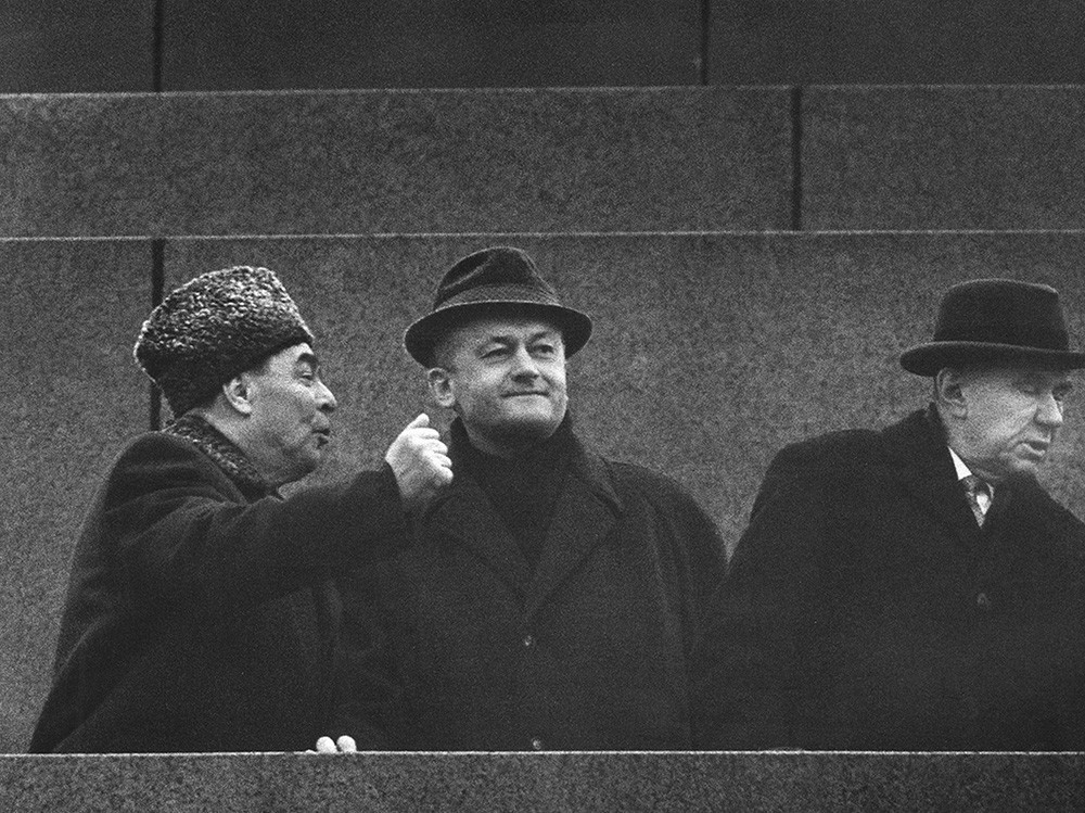 Leonid Brejnev, Alois Indra e Vasiľ Biľak

