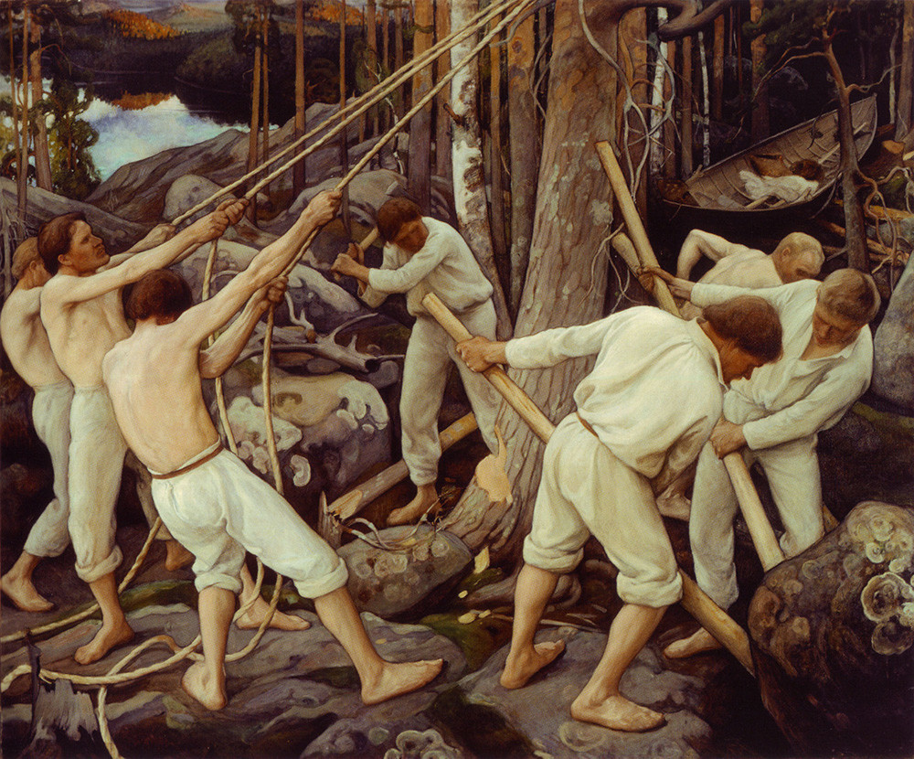 Pioneiros na Carélia, de Pekka Halonen, 1900