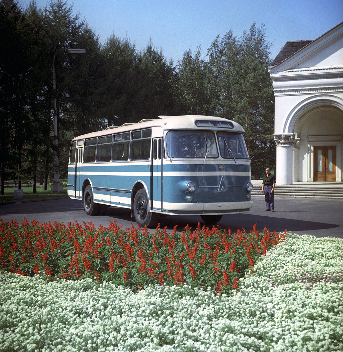 Soviet LAZ-697 bus, manufactured by the Lvov Bus Factory, 1970  