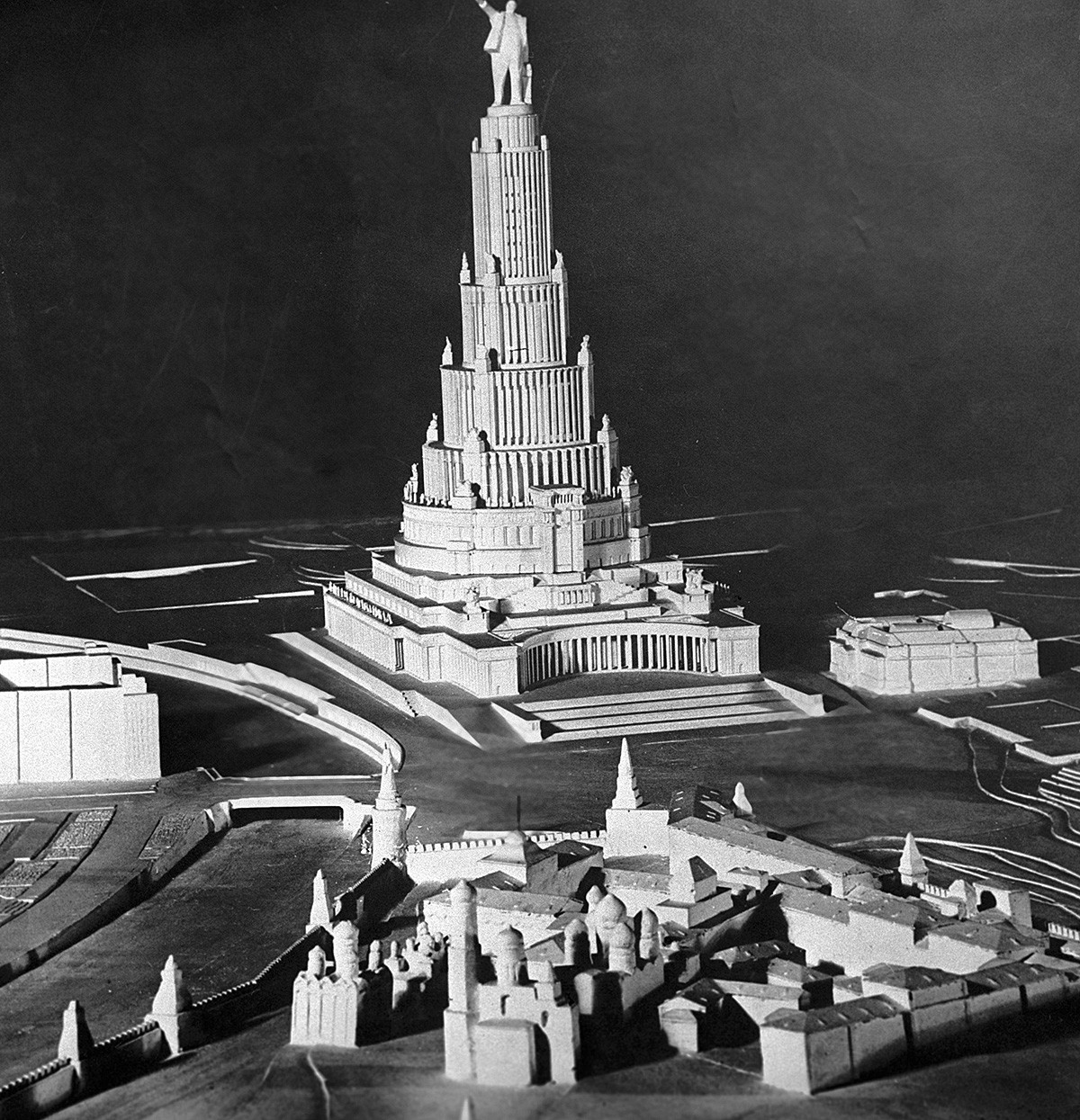 A model of the Palace from Moscow Museum archive