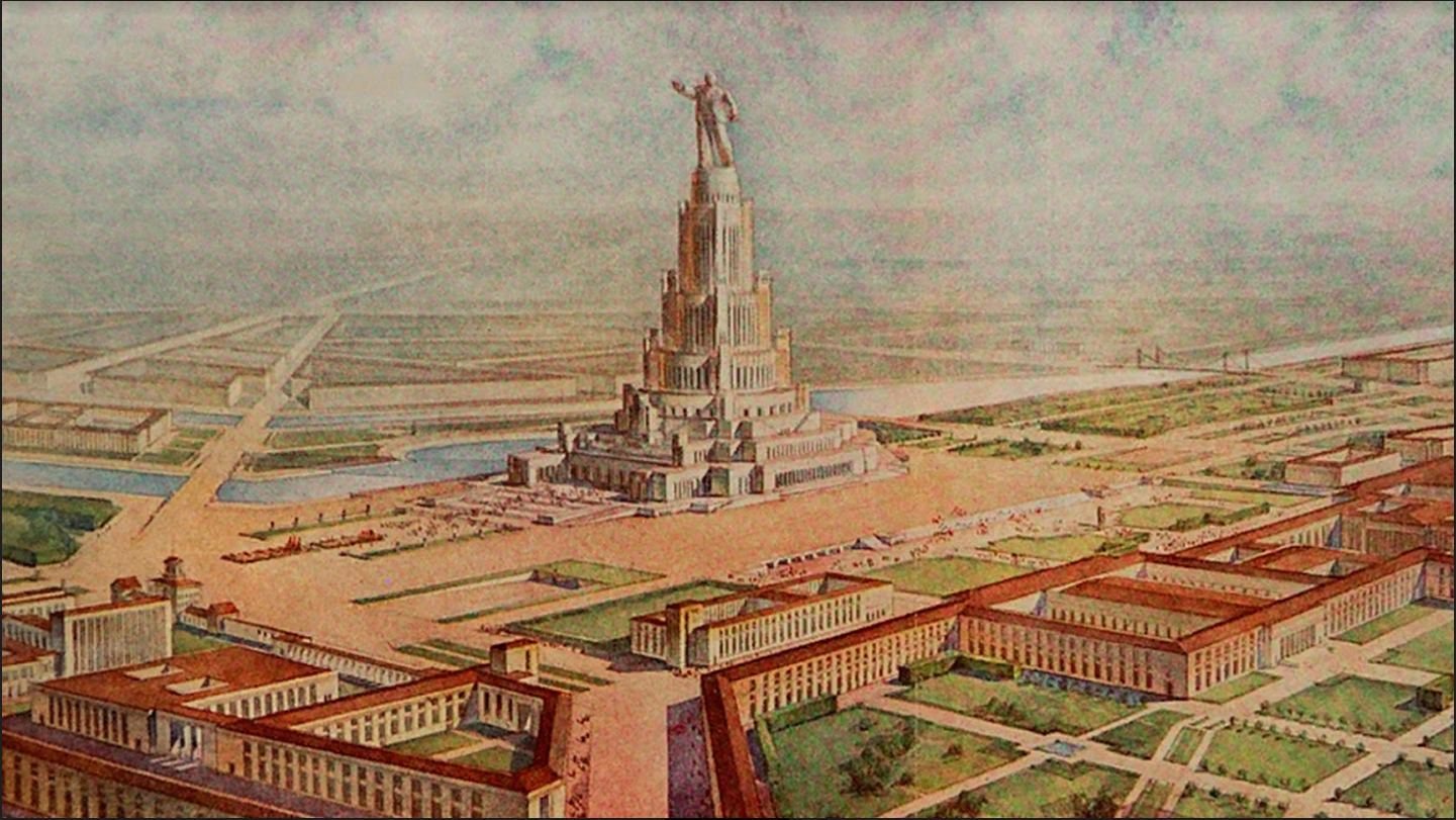 Ilustracija Palače sovjetov
