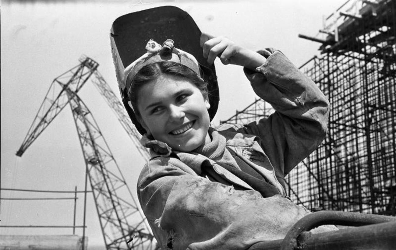 Жена електроварилац, 1950-е.