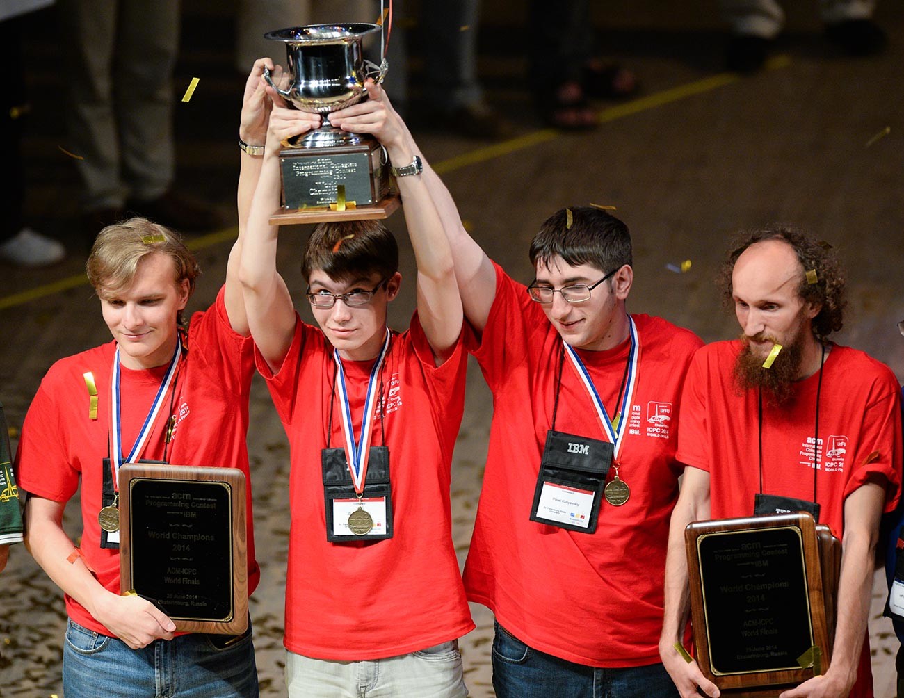 The team of the Saint Petersburg State University – winners of the 38th ICPC finals (2018)