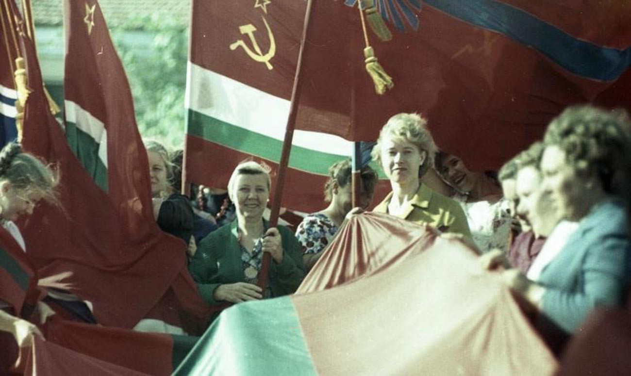 Pertemuan publik di Tiraspol, 1964. 