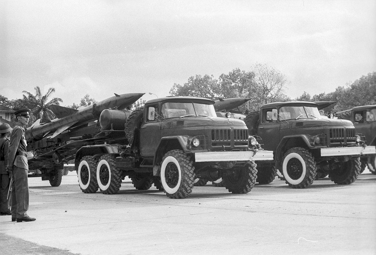 Soviet military equipment in Hanoi. 