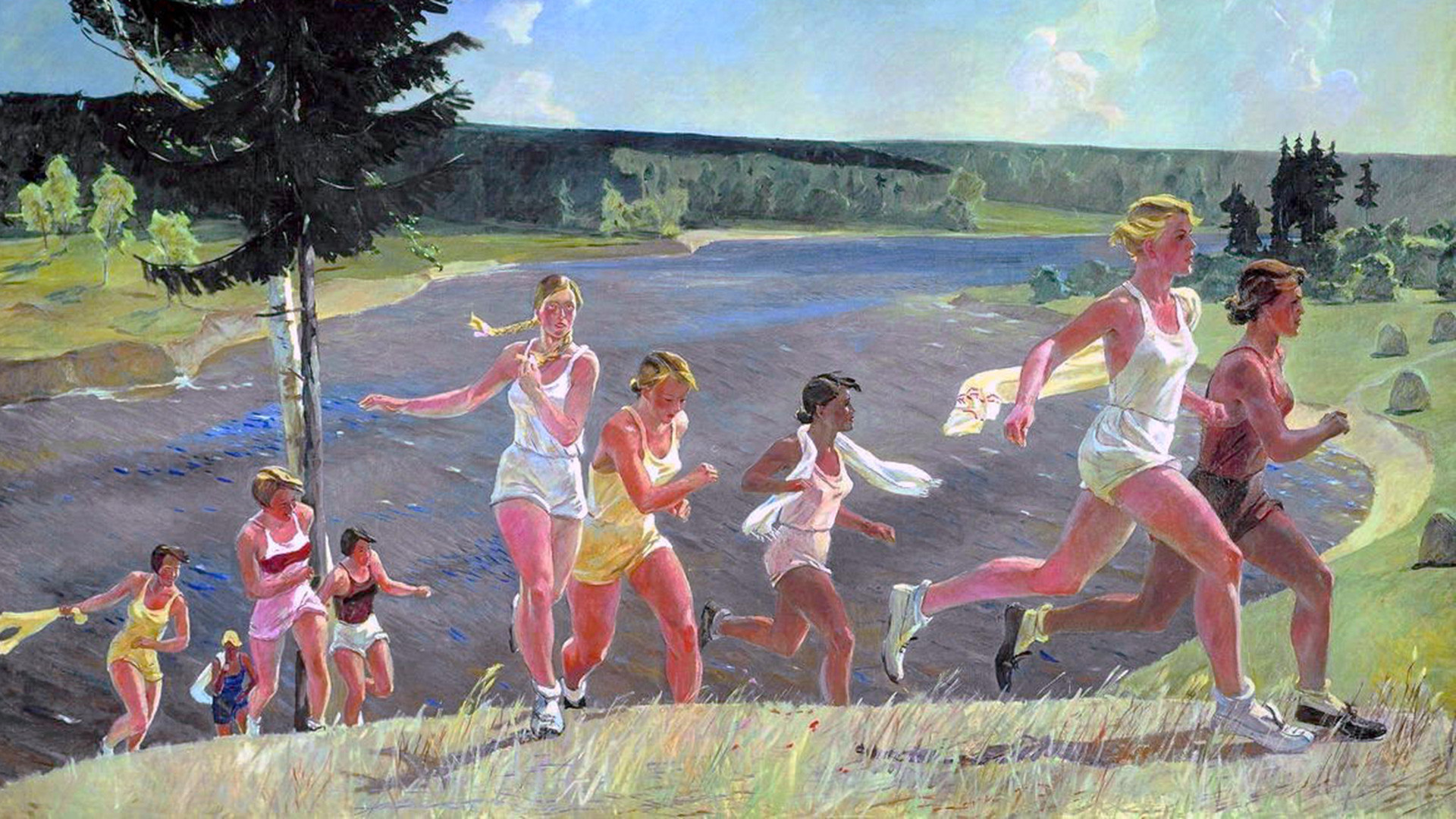 Картина на которой изображен полезный бег