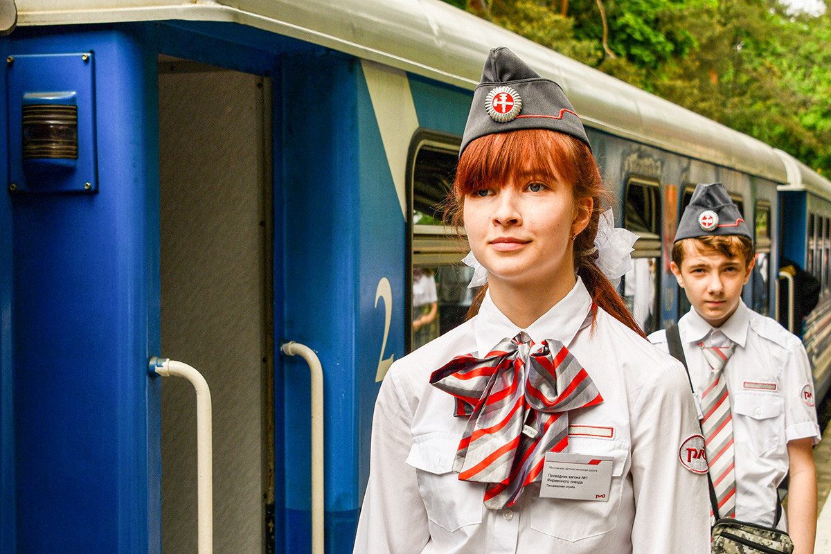 Ferrovia de crianças, nos arredores de Moscou.

