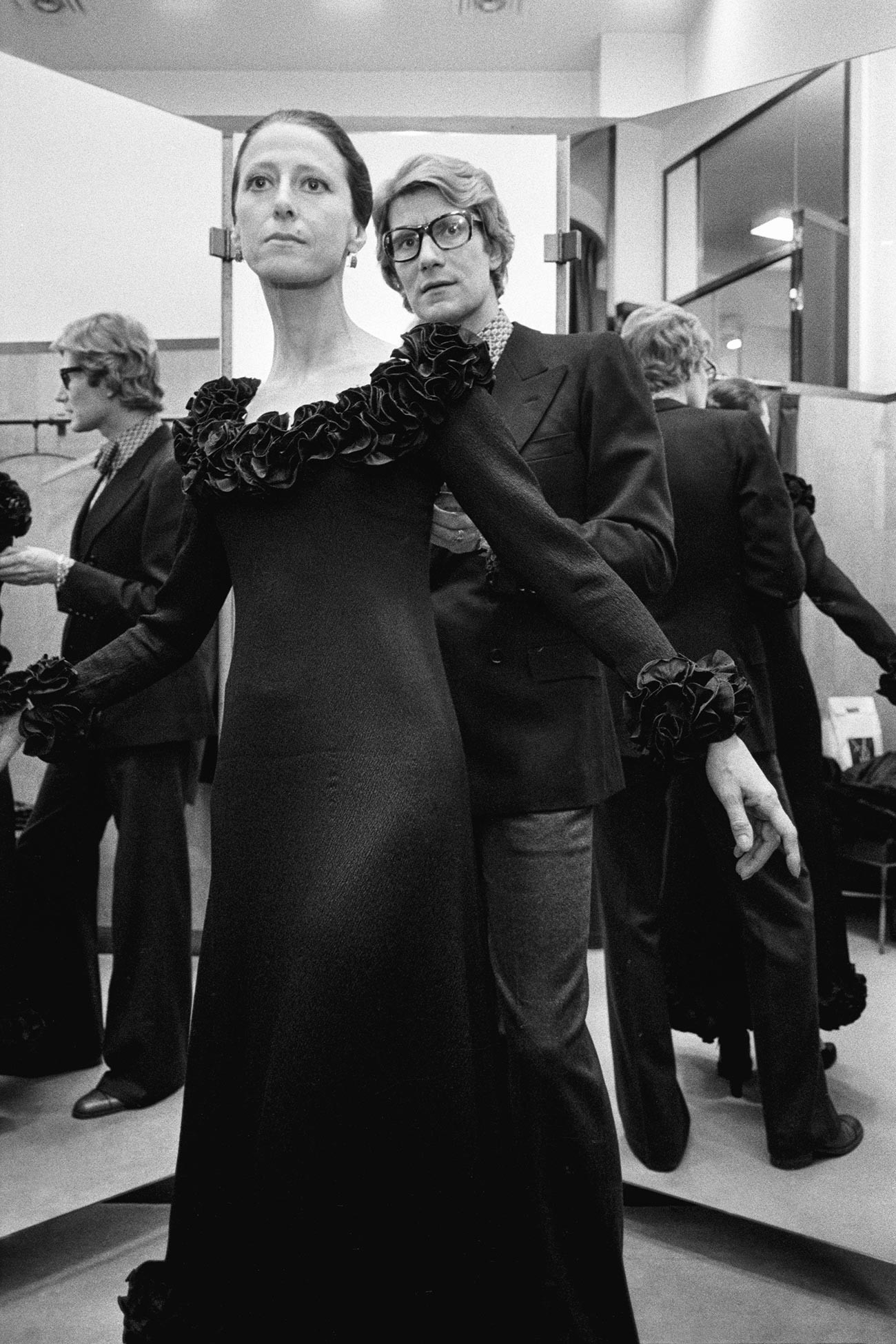 Yves Saint Laurent and Russian ballerina Maya Plisetskaya, 1971 
