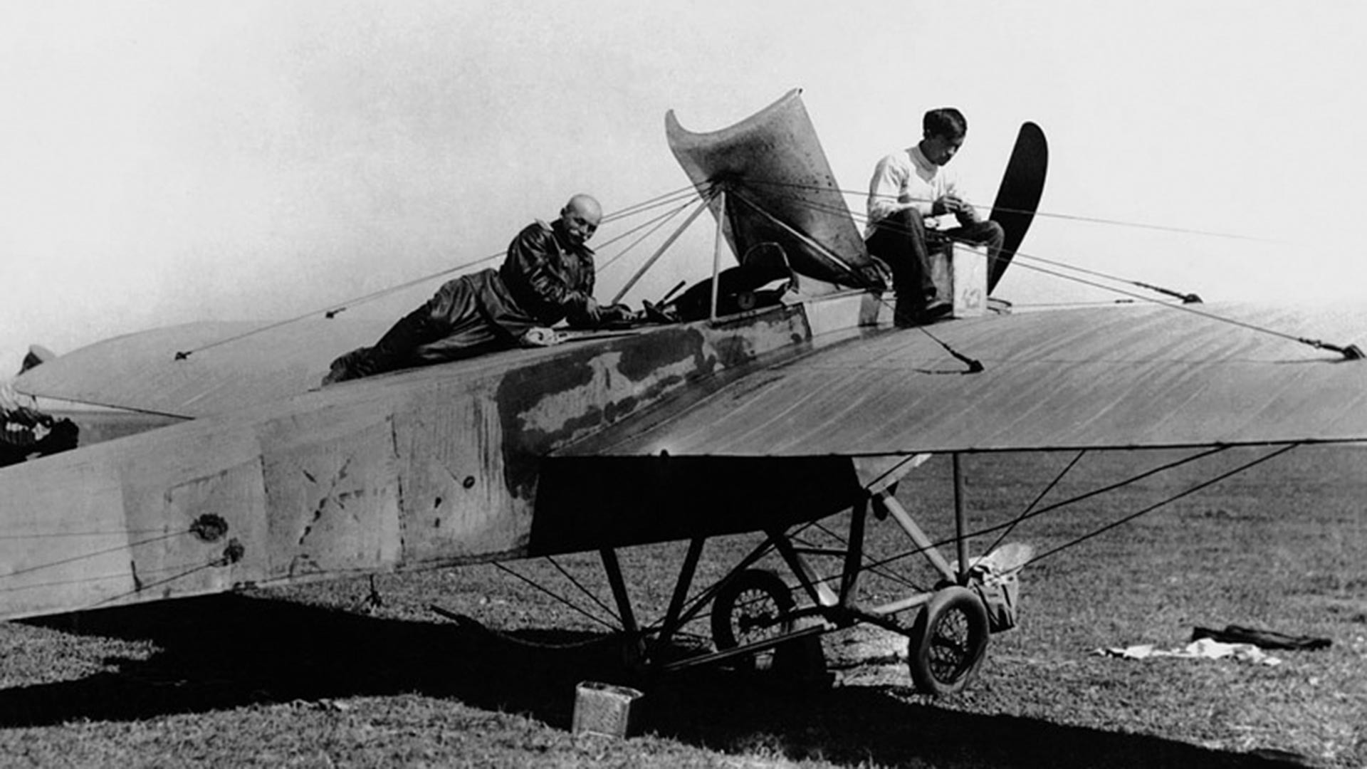 Première Guerre mondiale. Un avion de reconnaissance Nieuport IV