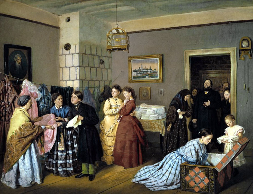 Registration of the dowry, Vasily Pukirev, 1873. 