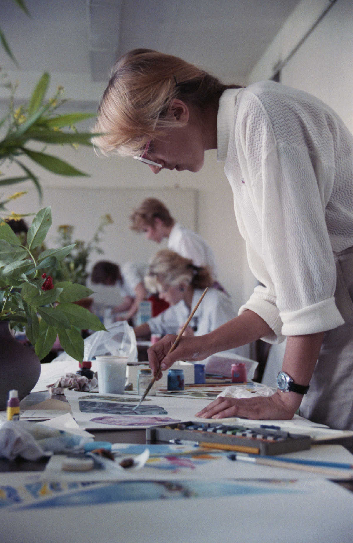 An applicant at the entrance exams to the Moscow textile institute after A. N. Kosygin, 1988