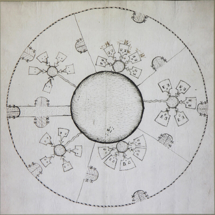 Чертеж №65. Строкински тухлен завод, 1660-та година. Направен от П.С. Кудрявцев