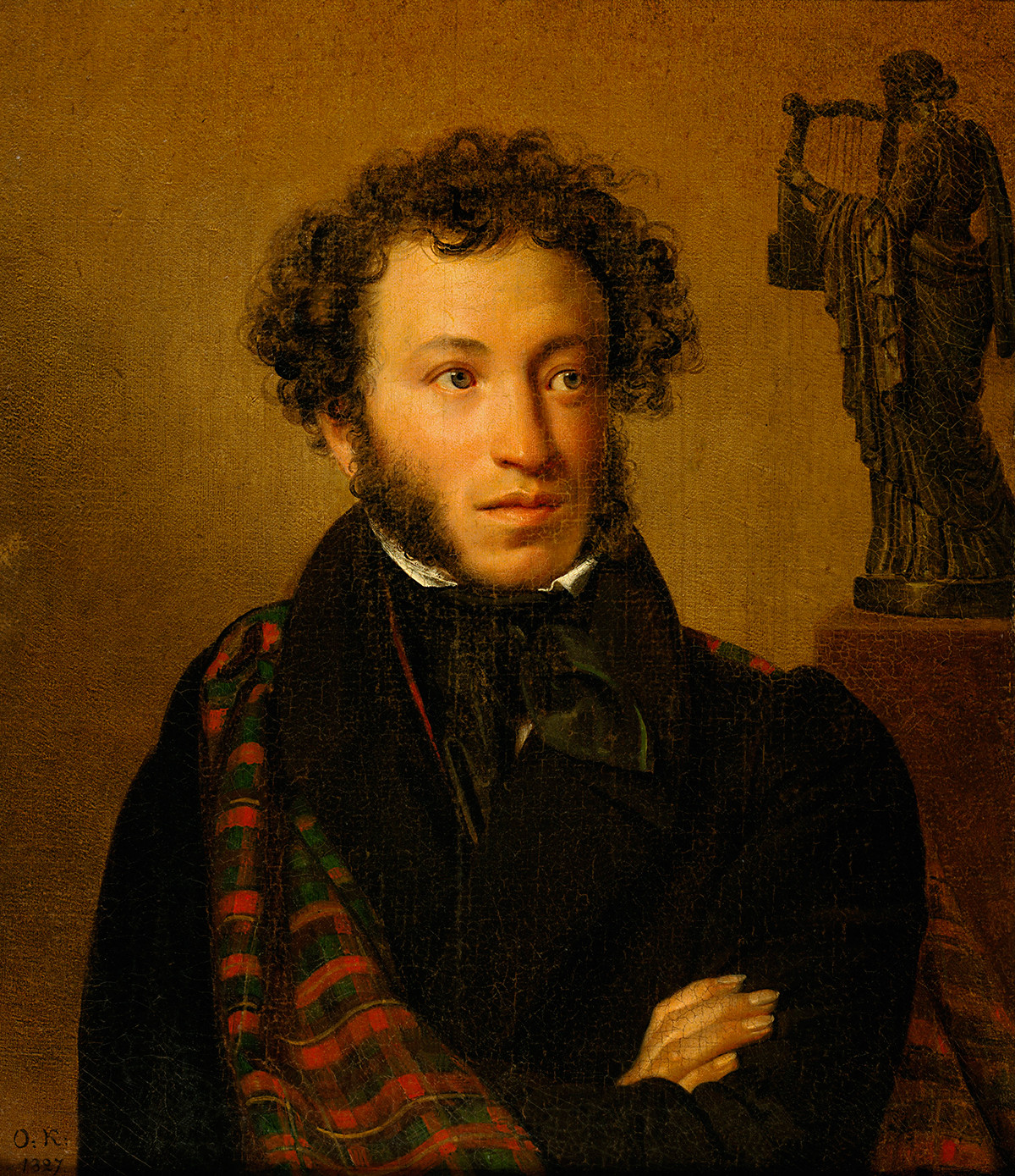 『アレクサンドル・プーシキンの肖像画』、オレスト・キプレンスキー作、1827年