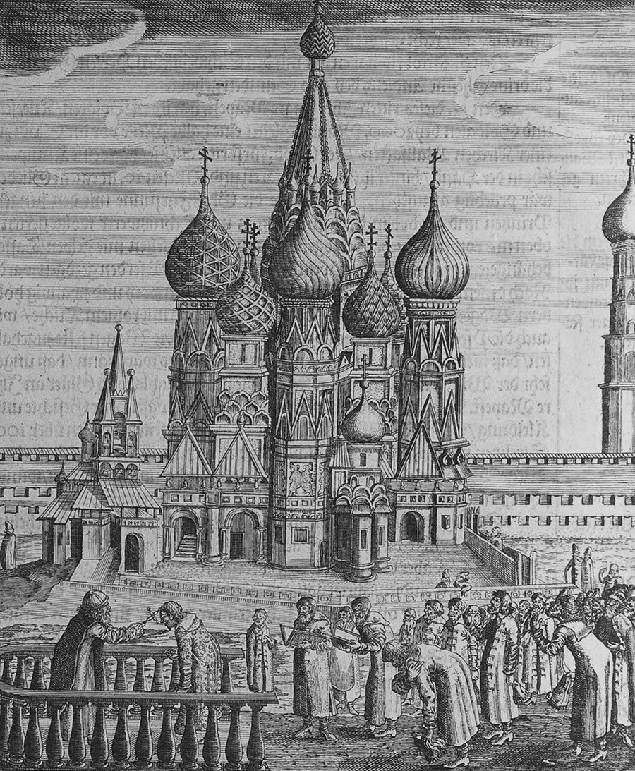 Mosca. Illustrazione da Viaggi per il Gran Duca di Moscovia e il re di Persia di Adam Olea. Artisti: Rothgiesser, Christian Lorenzen (?-1659)