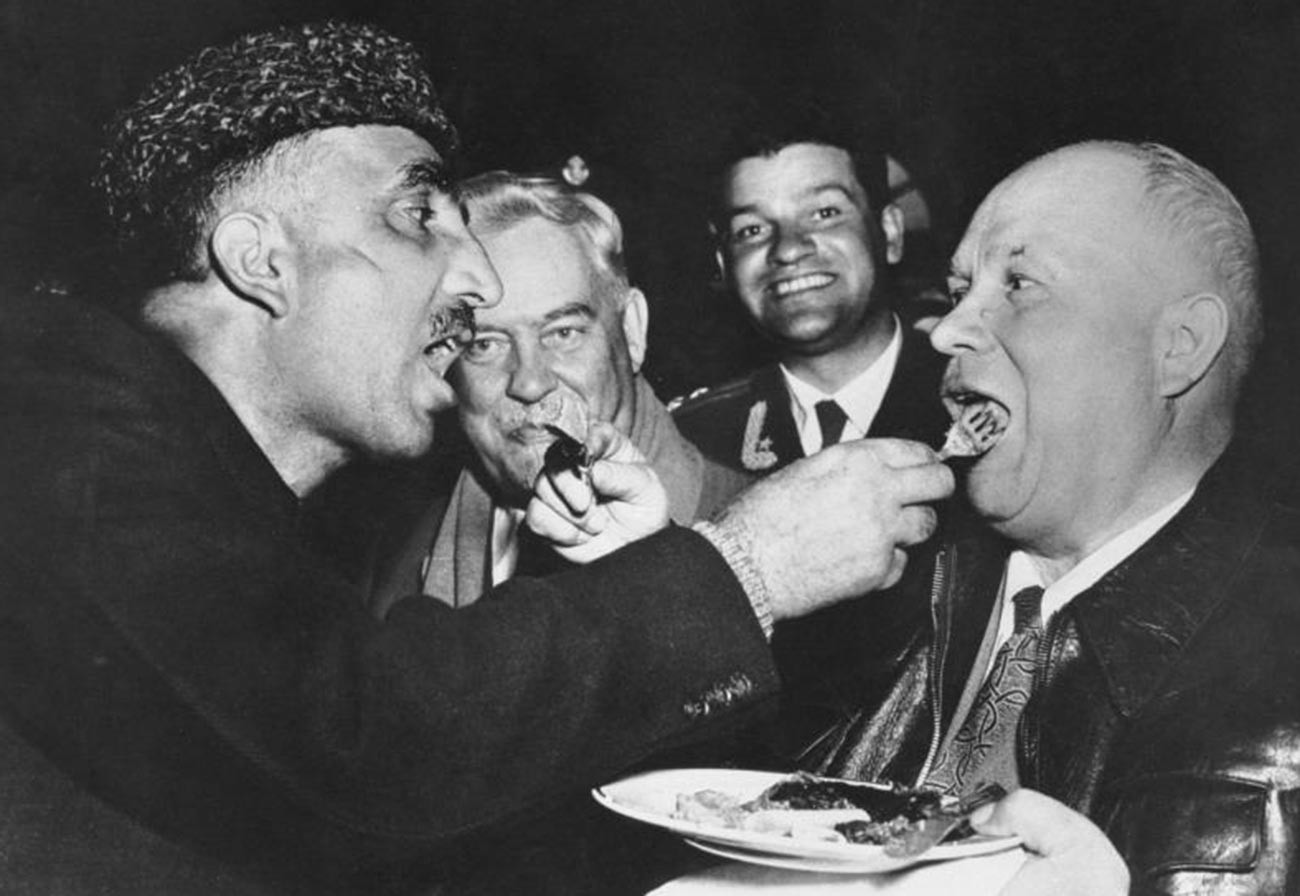 Khrushchev con il primo ministro del Kashmir