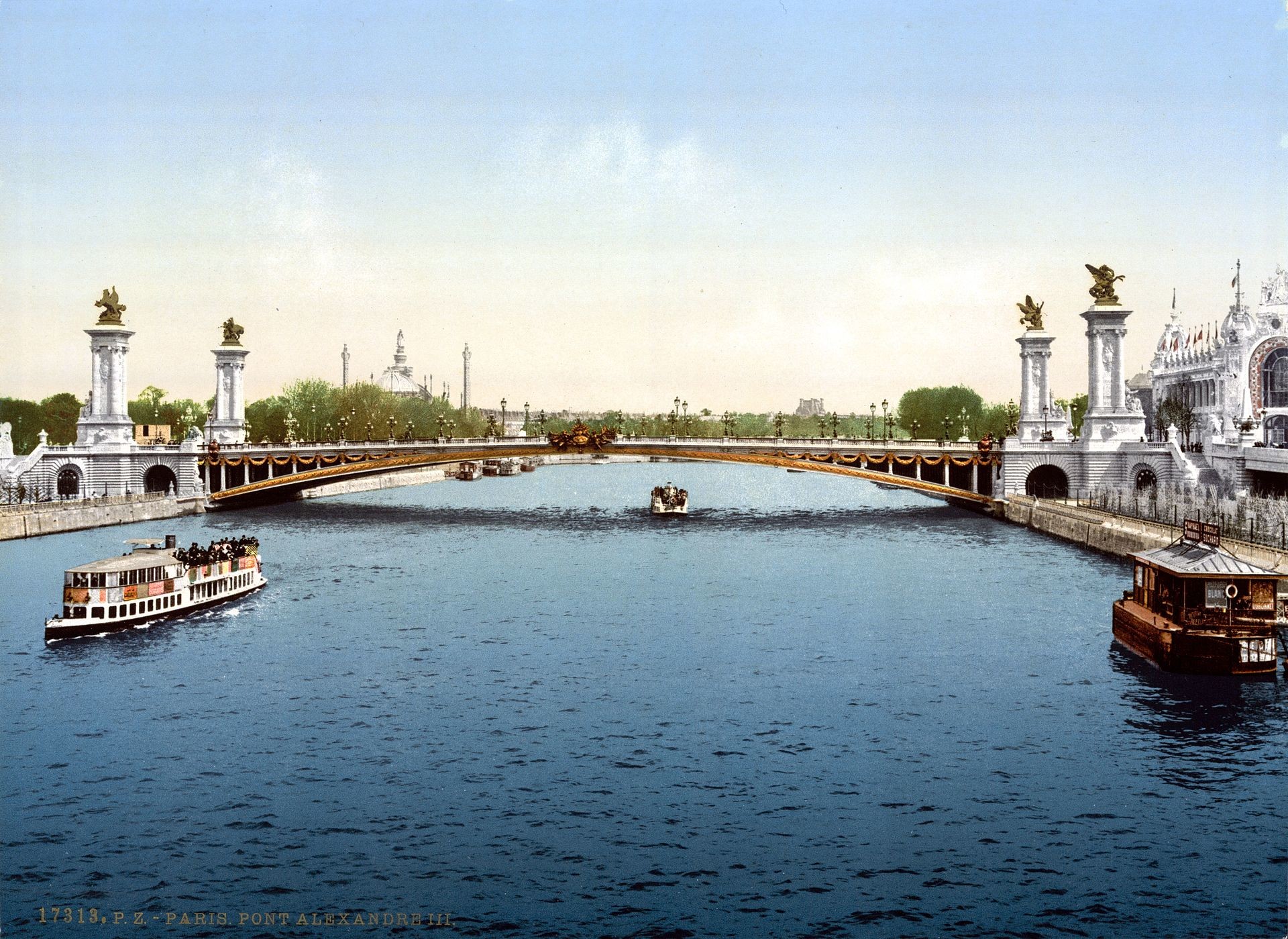 Le pont au moment de son inauguration à l'occasion de l'Exposition universelle de 1900
