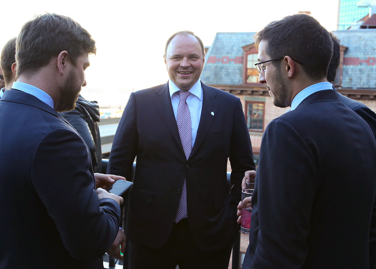 Andrey A. Guryev attends 2016 World Chess Championship at Fulton Market Building on November 11, 2016 in New York City.