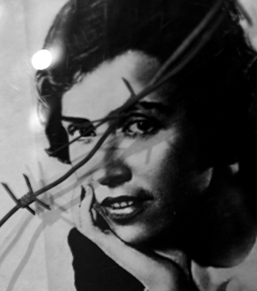 A portrait of Natalya Sats shown at the Soviet Era exhibition in Rybinsk