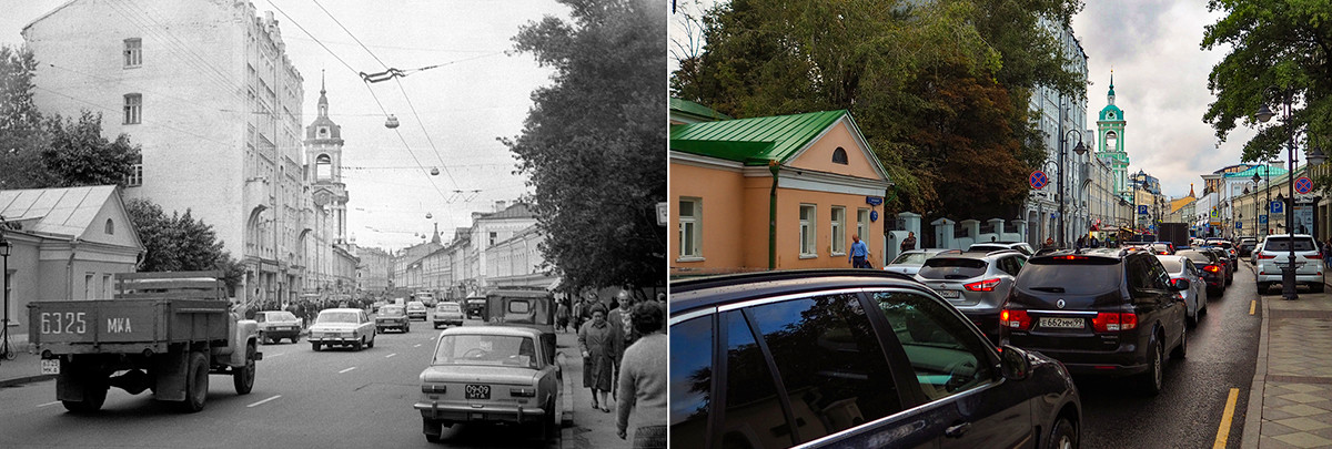 Пятницкая улица конца 1980-х годов/2020 год