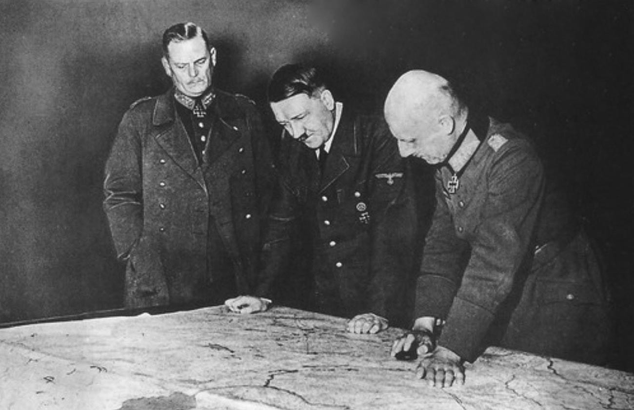 Хитлер и фон Лееб в латвийската Малнава 
