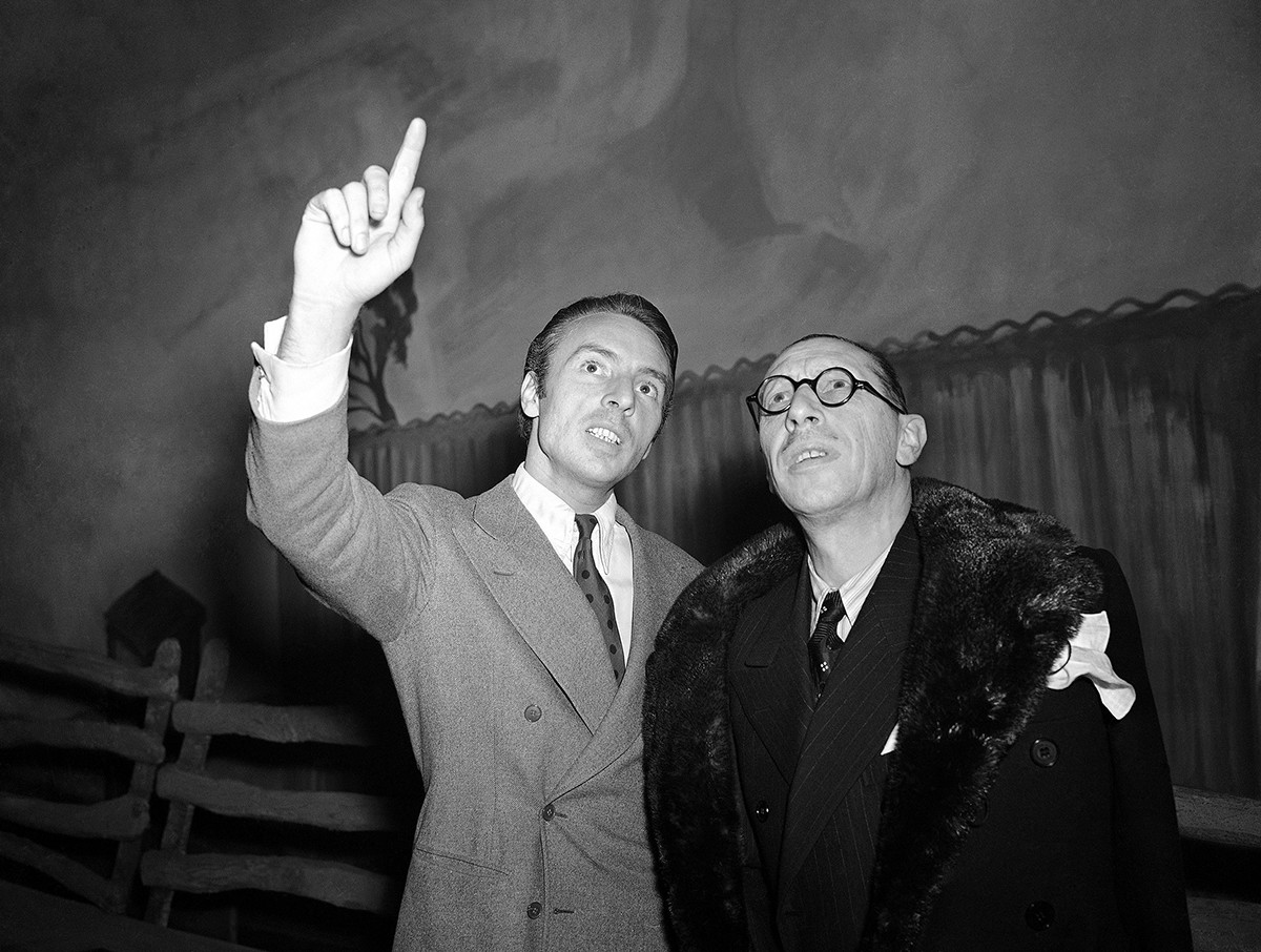 Ígor Stravinski y George Balanchine 