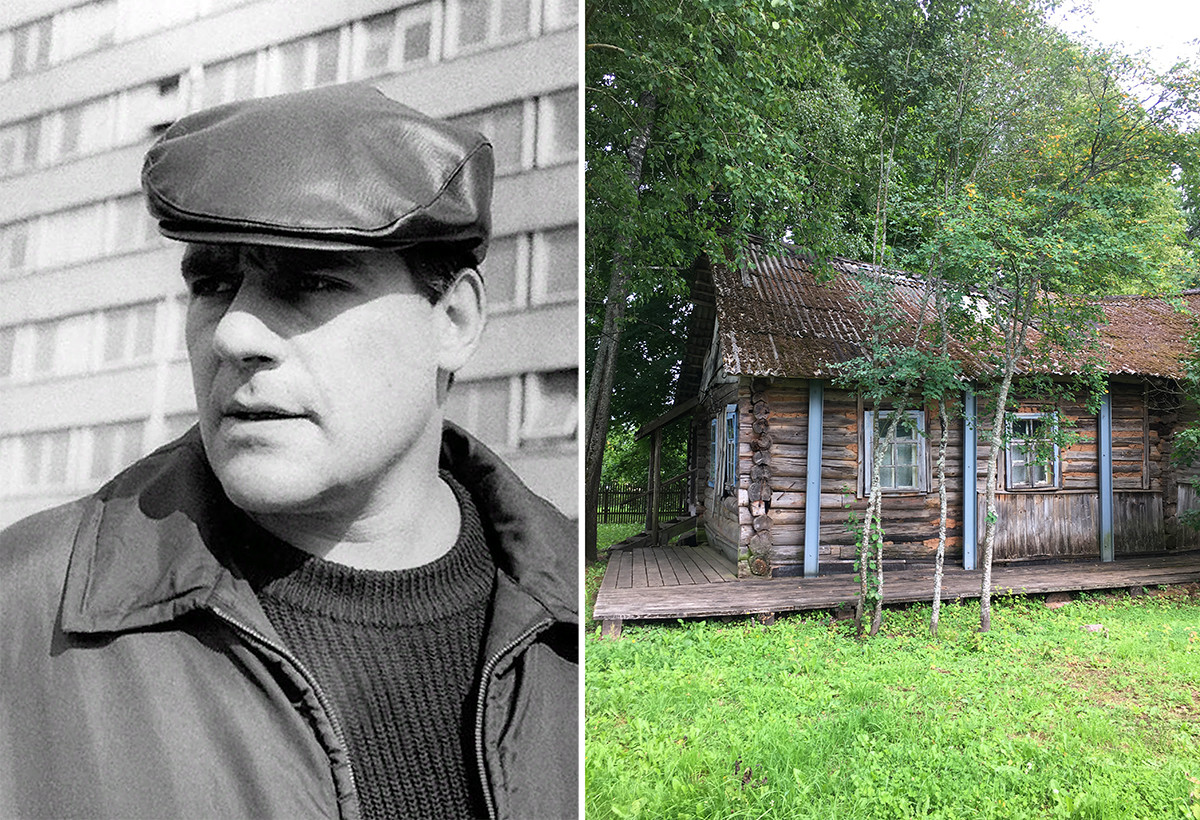 Sergueï Dovlatov et une maison qu'il a louée non loin de Mikhaïlovskoïé lorsqu'il travaillait comme guide touristique