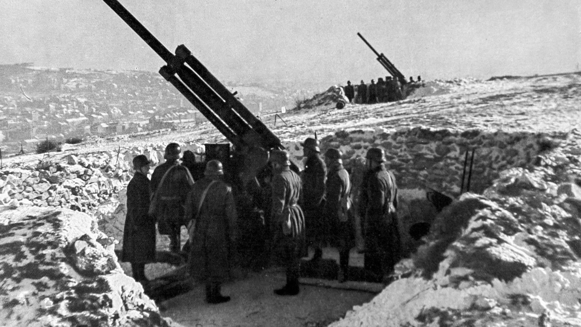 The Hungarian army guarding the Danube,  March 1941.