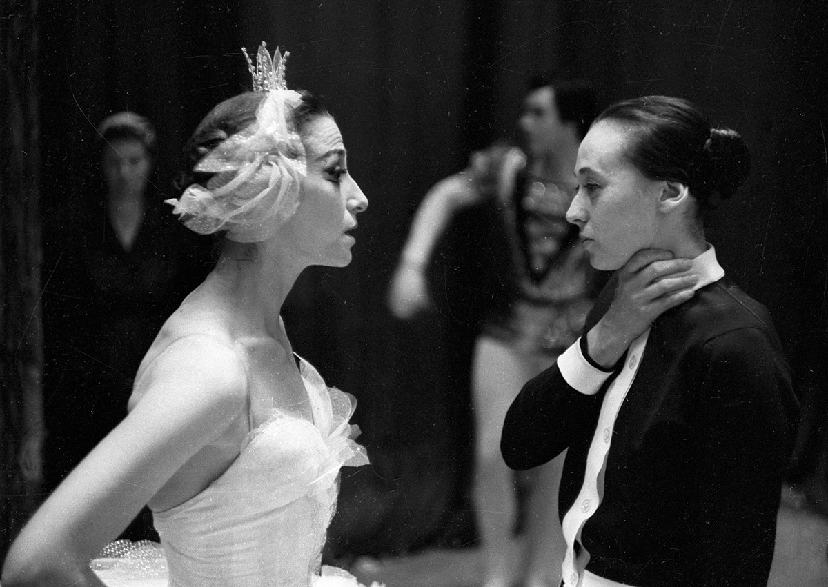 Prima ballerina of the Bolshoi Ballet Maya Plisetskaya.