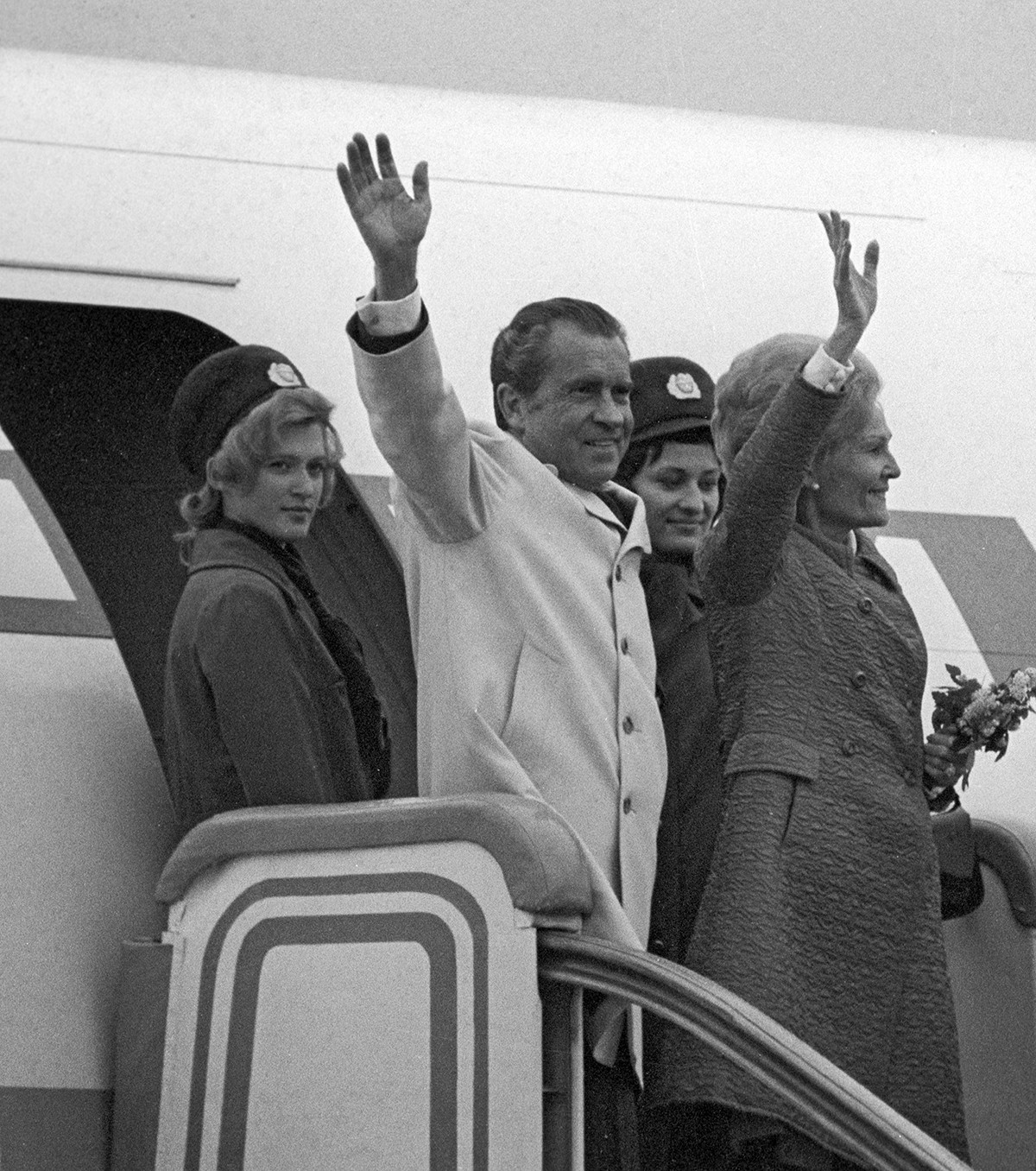 Richard Nixon and his wife Patricia.