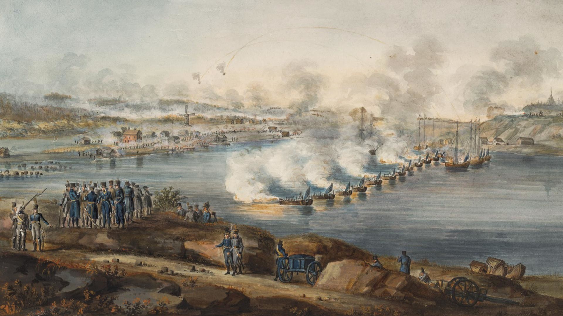 La batalla de Ratan en 1809.