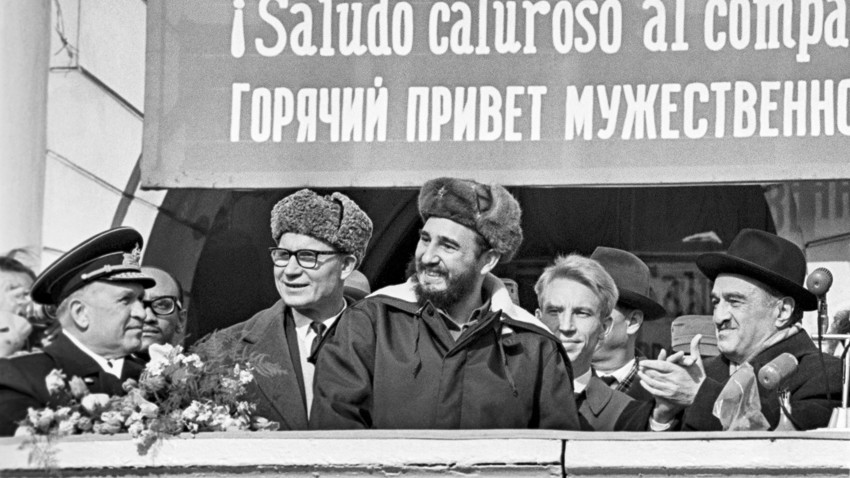 La visita di Fidel Castro in URSS, Murmansk, 1963