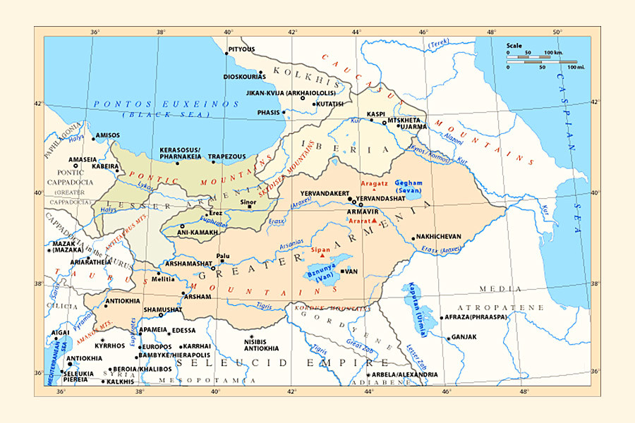 The territory of Great Armenia