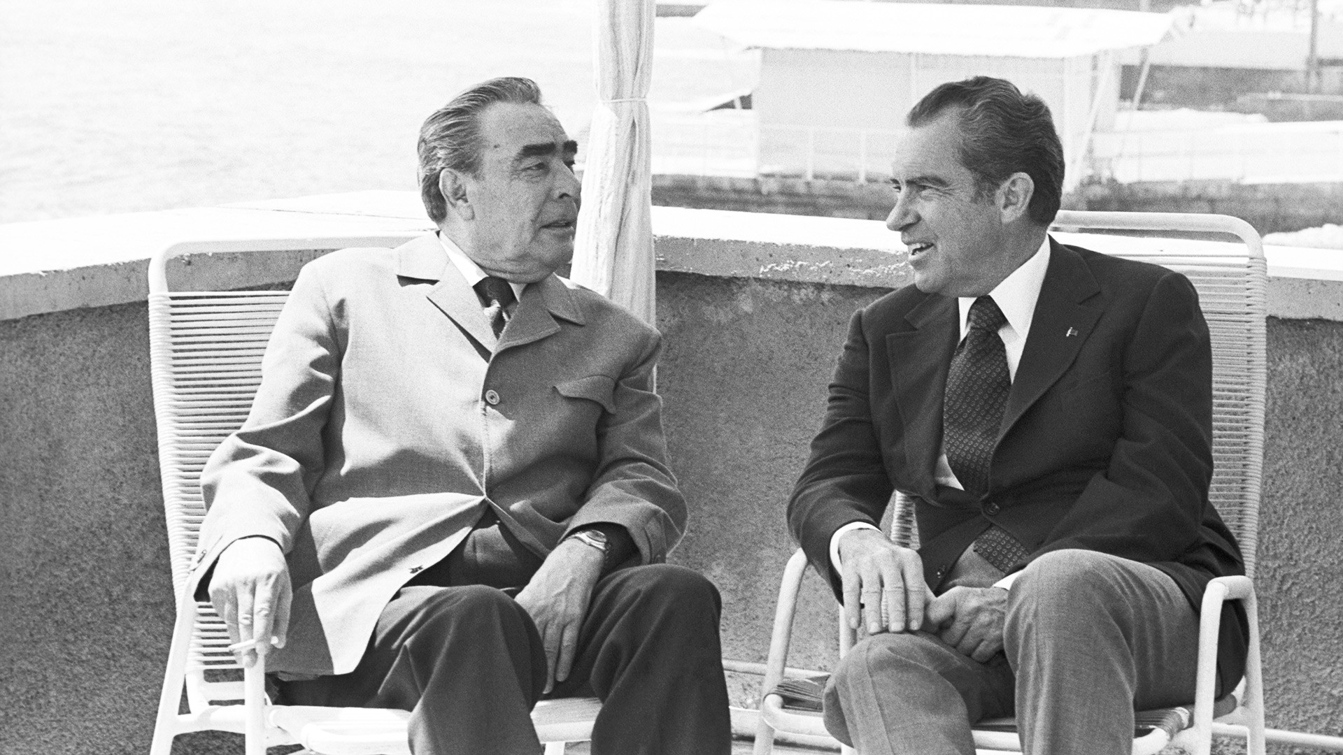 General Secretary Leonid Brezhnev and U.S. President Richard Nixon
