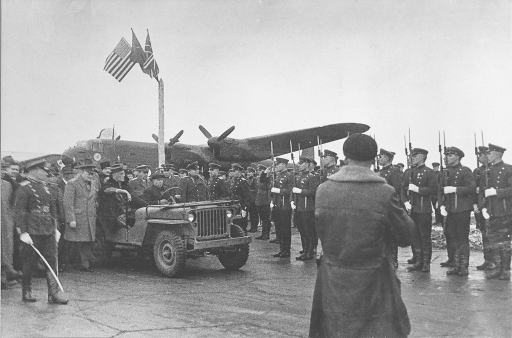 Прибытие Президента США Франклина Делано Рузвельта на Ялтинскую конференцию, 3 февраля 1945