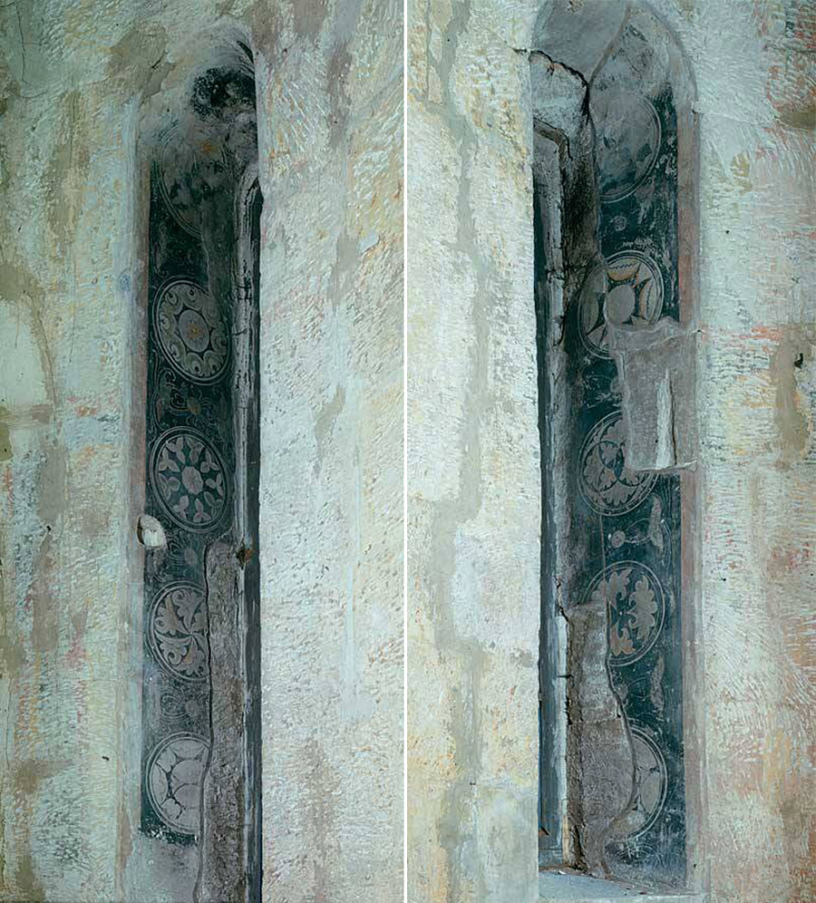 Des fragments des fresques de Roublev dans le cathédrale du Sauveur 