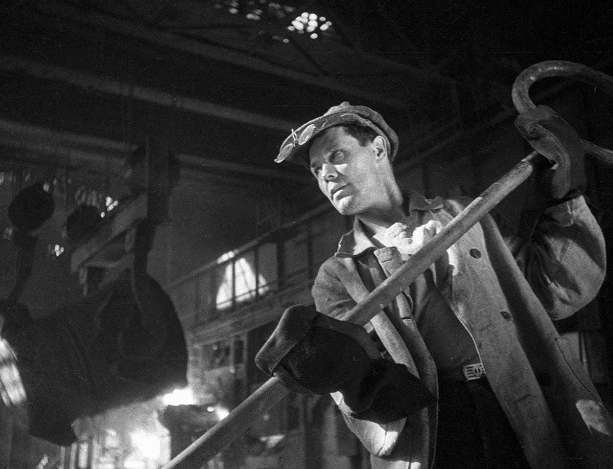 A worker at the Magnitogorsk Iron and Steel Works, 1937