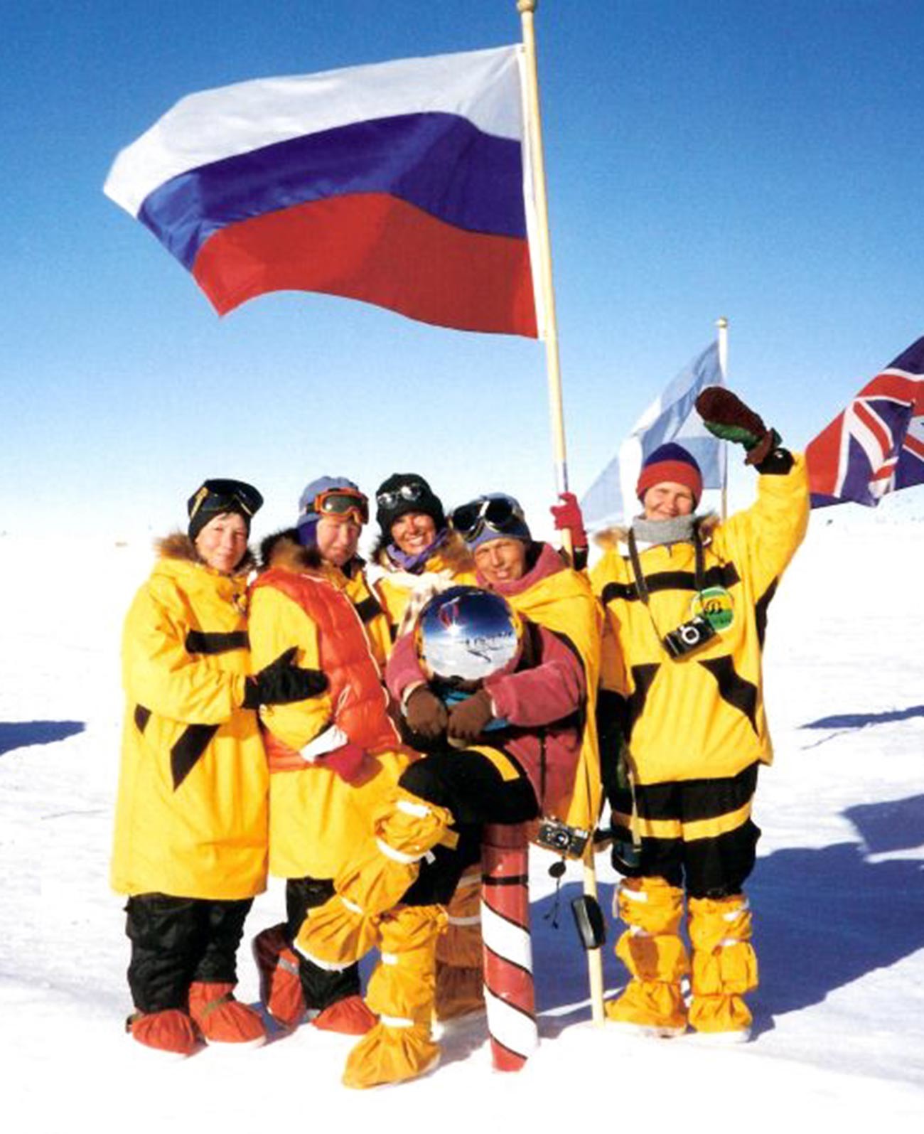 Metelitsa members at the South Pole.