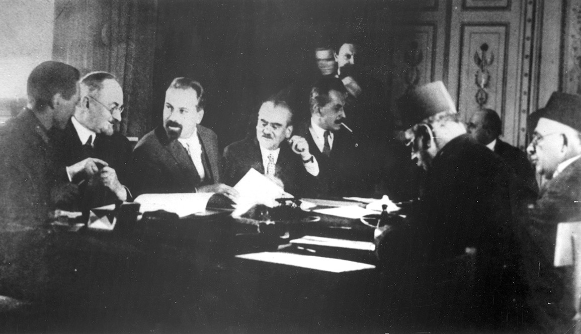 The signing of the Russo-Persian Treaty of Friendship on 26 February 1921.