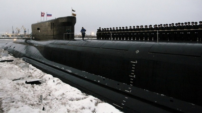 Руска нуклеарна подморница. Илустрација.