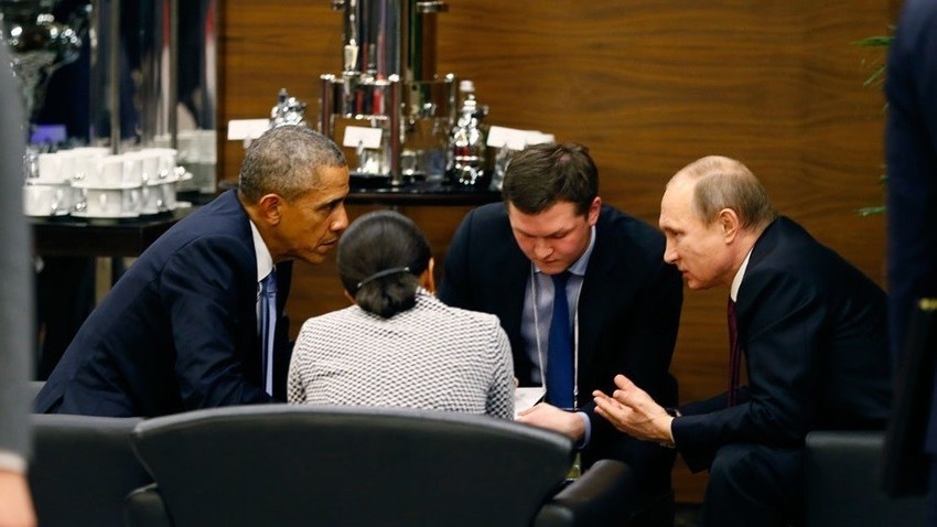 Путин и Обама на самитот на Г20 во Анталија 2015 година.