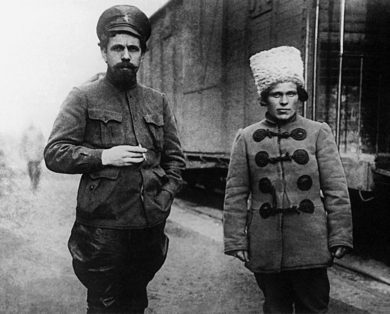 Pavel Dybenko et Nestor Makhno