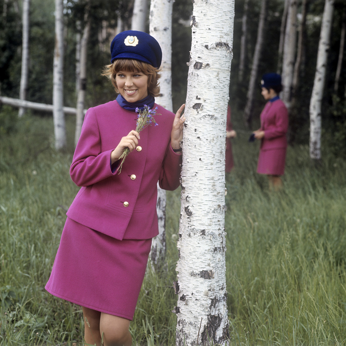 Flight attendant Nadezhda Tkach.