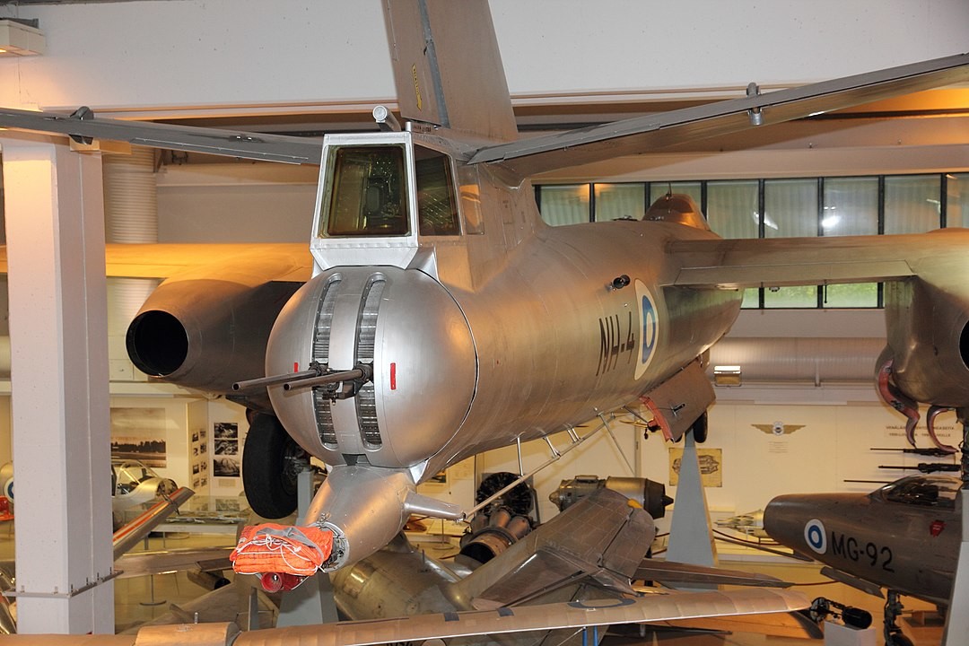 Armas traseras de un IL-28R (NH-4) en el Museo Central de la Aviación de Finlandia 2012.