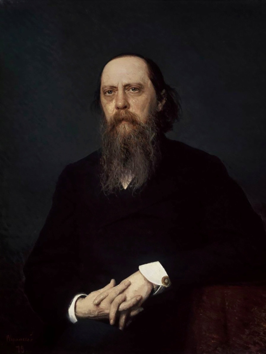 Retrato de Mikhail Saltikov-Schedrin, por Ivan Kramskoi. 