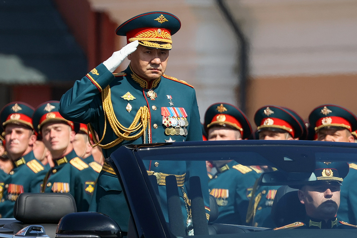 Sergey Shoygu, Minister of Defence of the Russian Federation, during a Victory Day parade.

/TASS