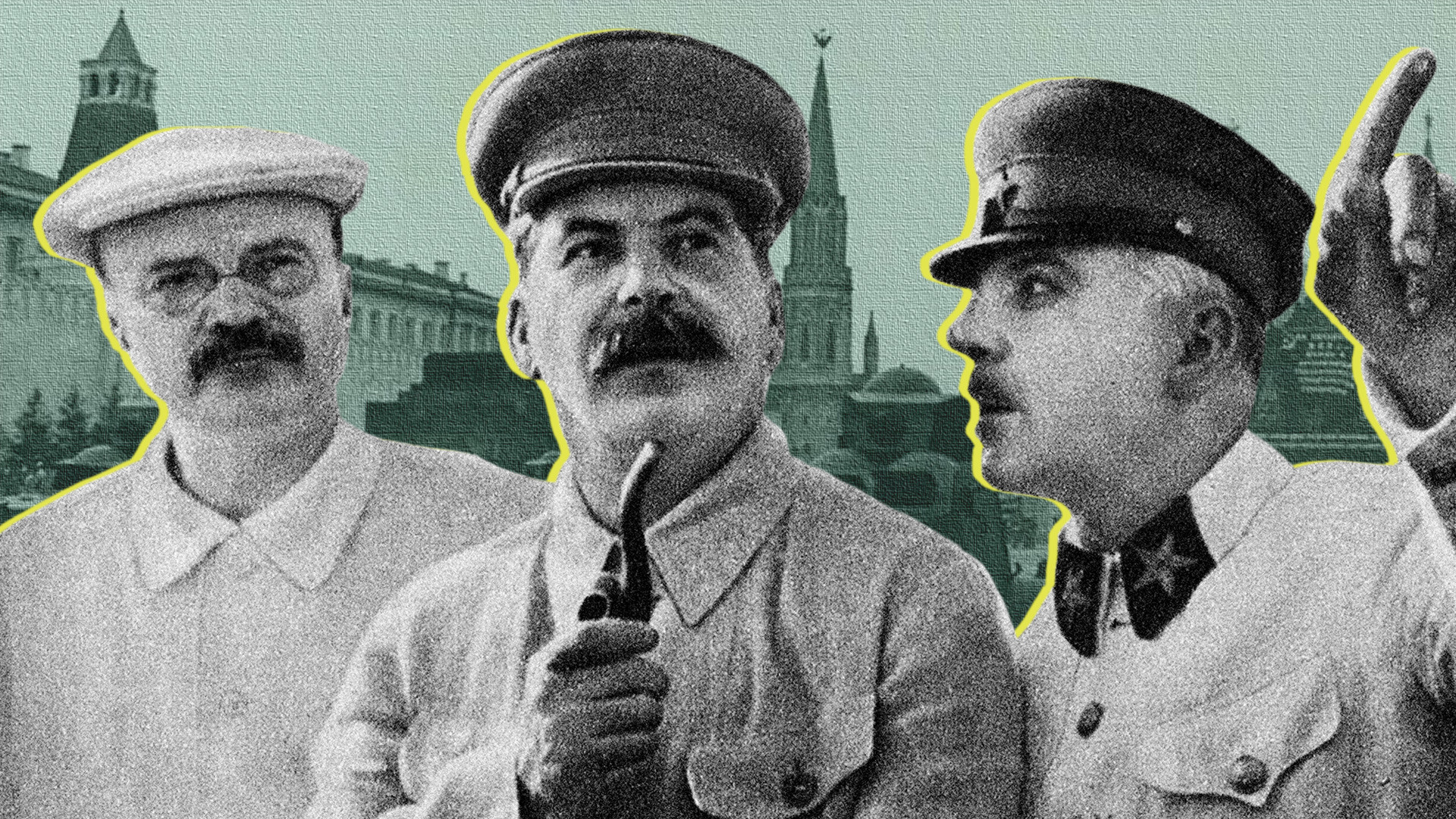 Вячеслав Молотов, Иосиф Сталин и Климент Ворошилов в 1937 году