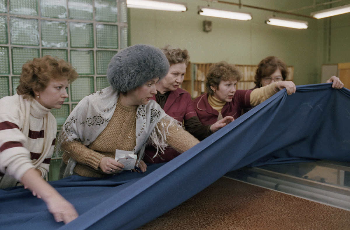 In der Rostokino-Fabrik in Moskau, 1987.